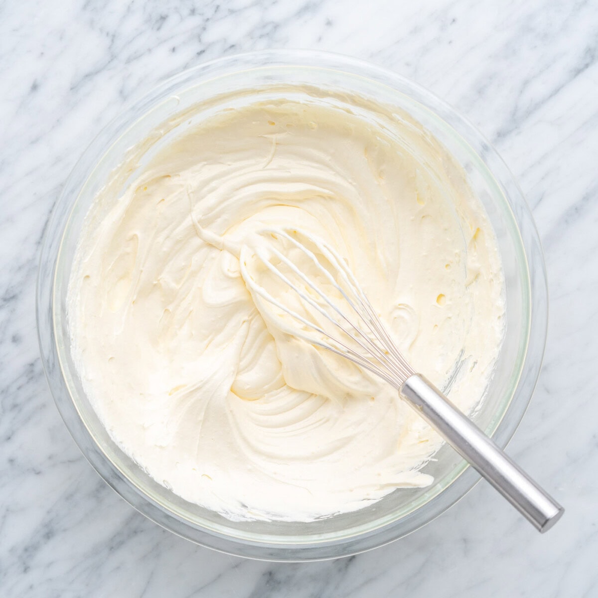 pineapple frosting in a bowl