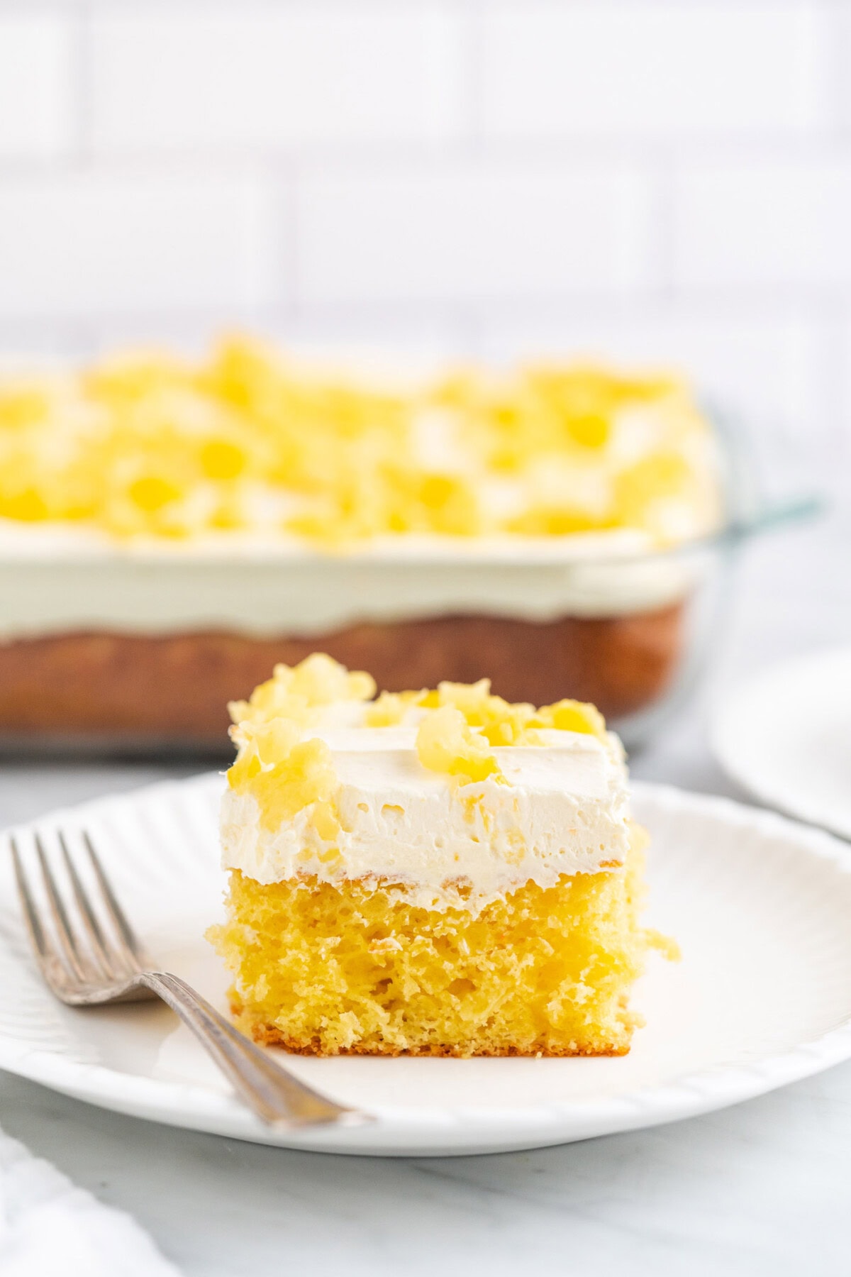 piece of Pineapple Sunshine Cake