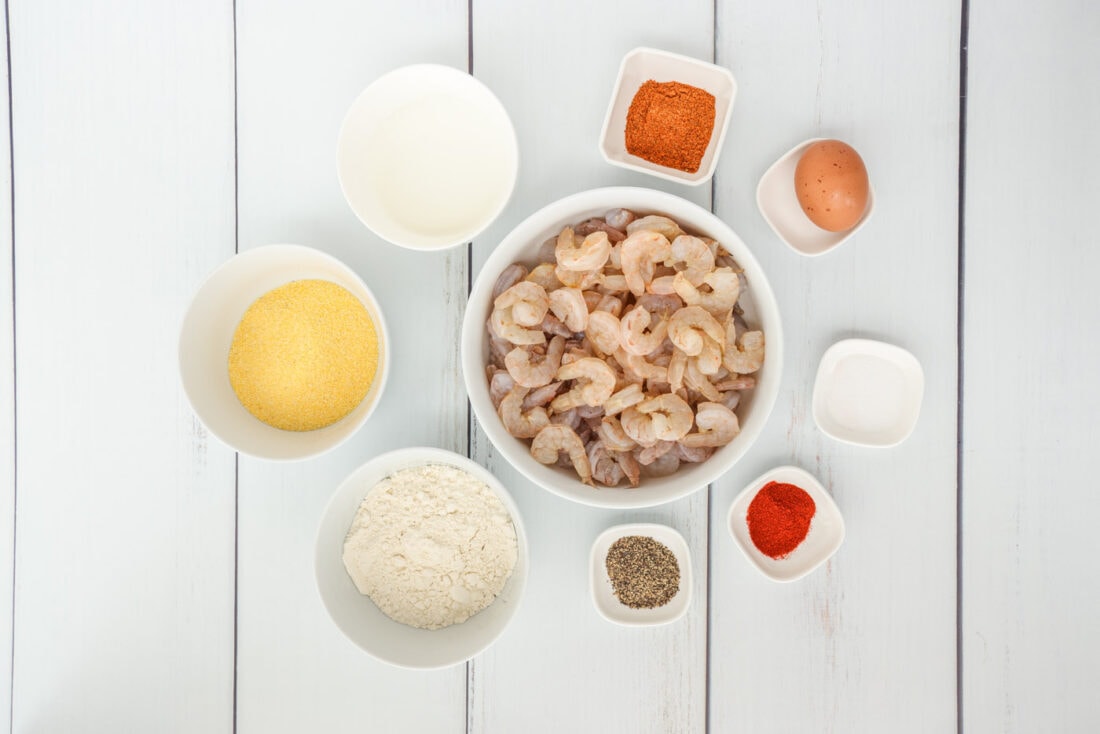 ingredients to make Popcorn Shrimp