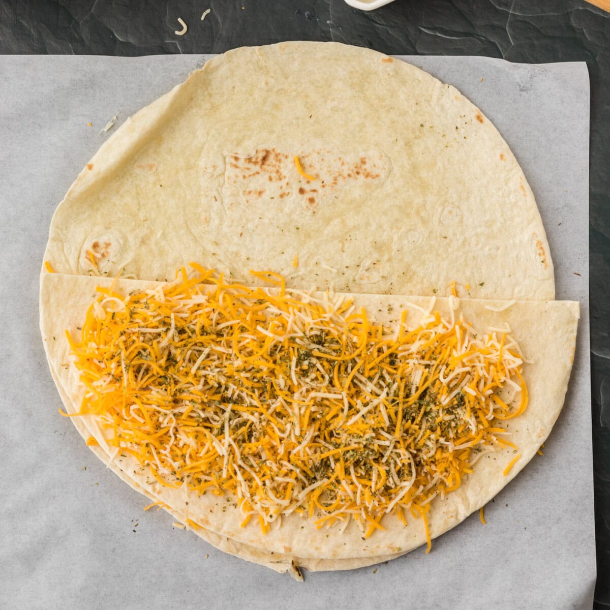 seasoned cheese quesadilla