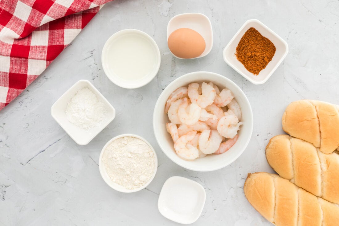 Shrimp Po Boy ingredients