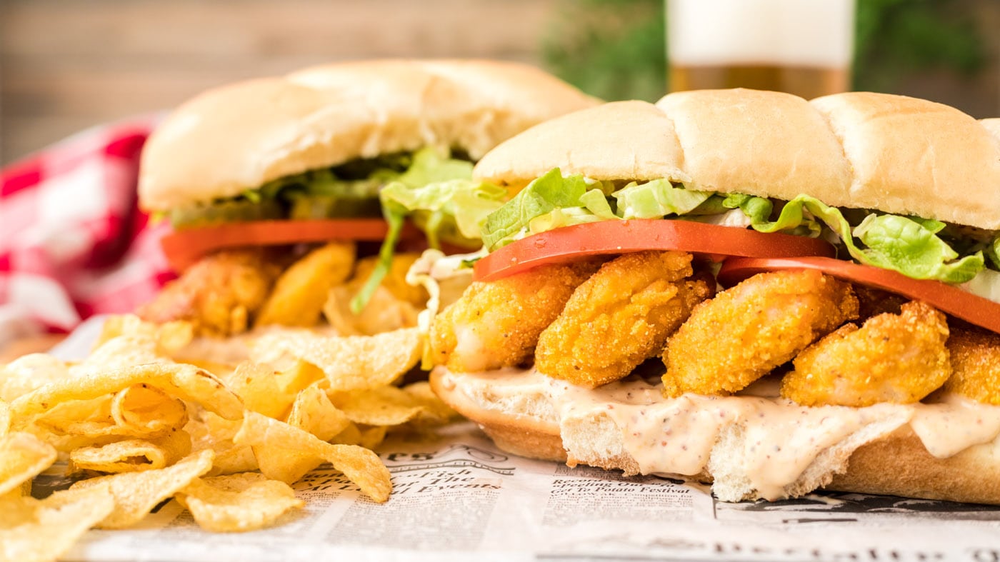 Shrimp Po Boy is a Louisiana classic seafood sandwich. It's jam-packed with crisp, tender fried shri