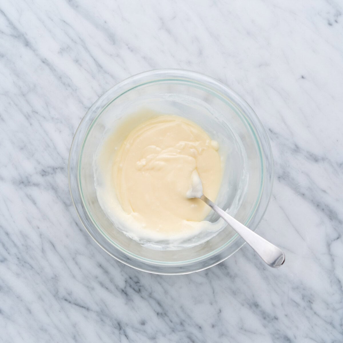 glaze ingredients mixed in a bowl