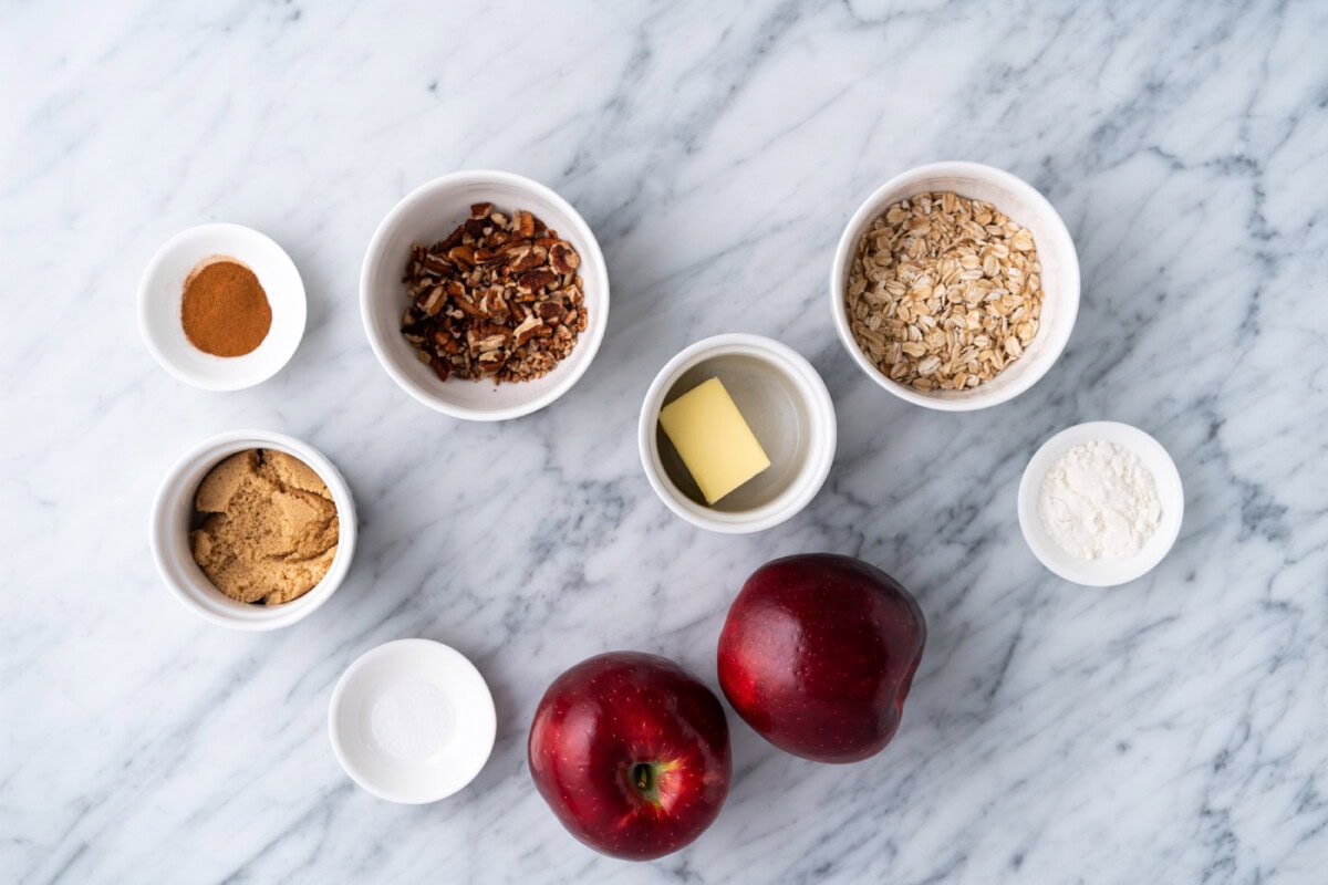 ingredientsm to make Air Fryer Baked Apples