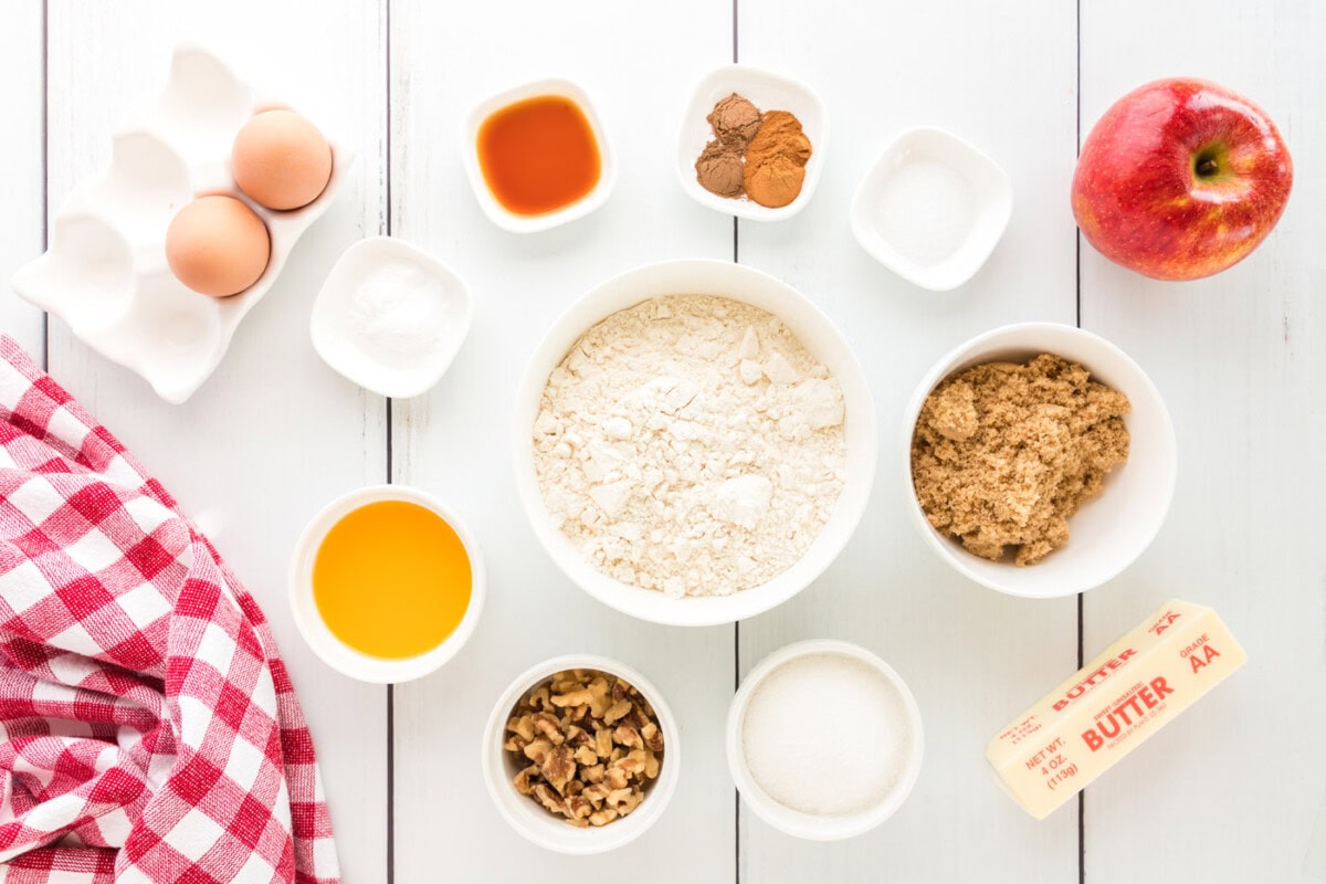 ingredients to make Apple Bread