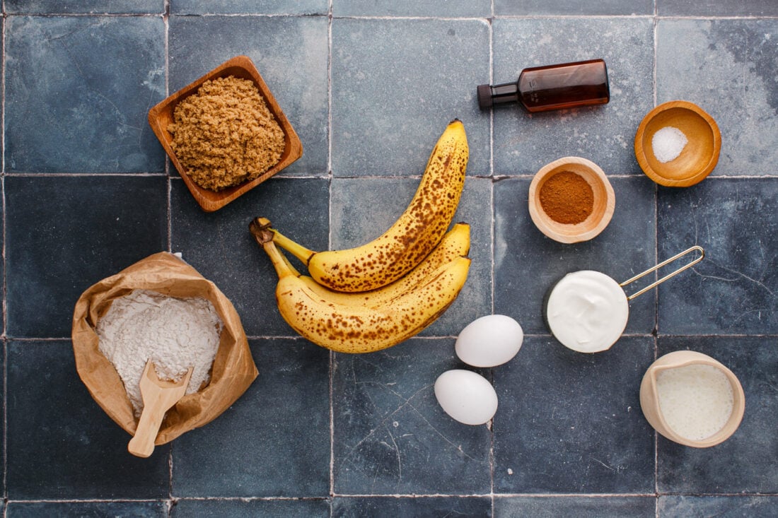 ingredients to make Banana Muffins