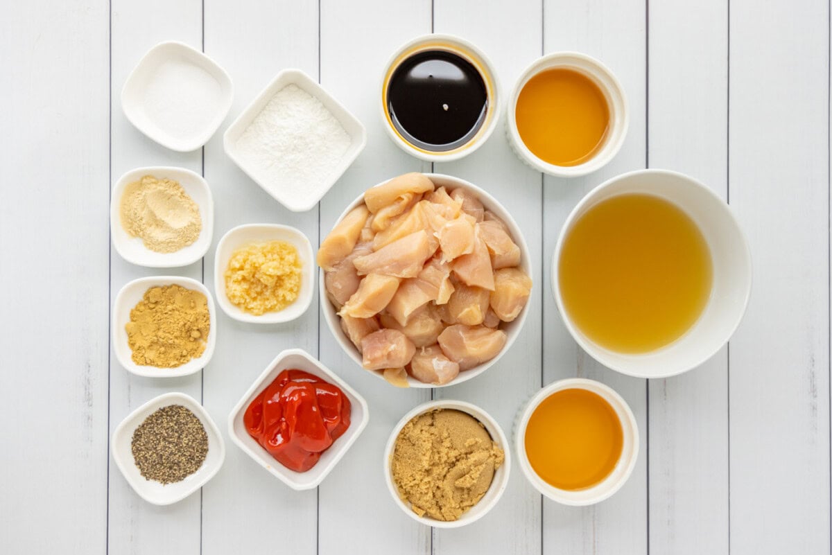 ingredients for Bourbon Chicken