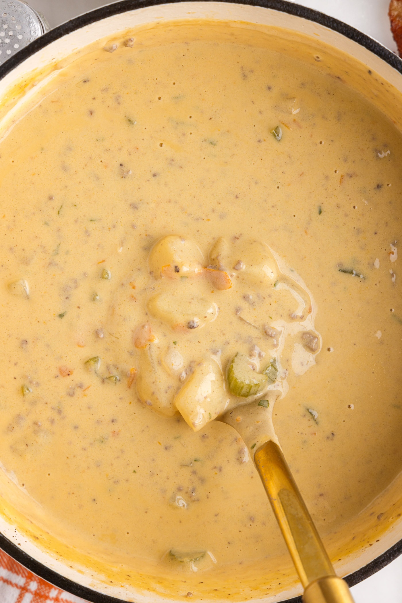 Cheeseburger Soup - Amanda's Cookin' - Winter