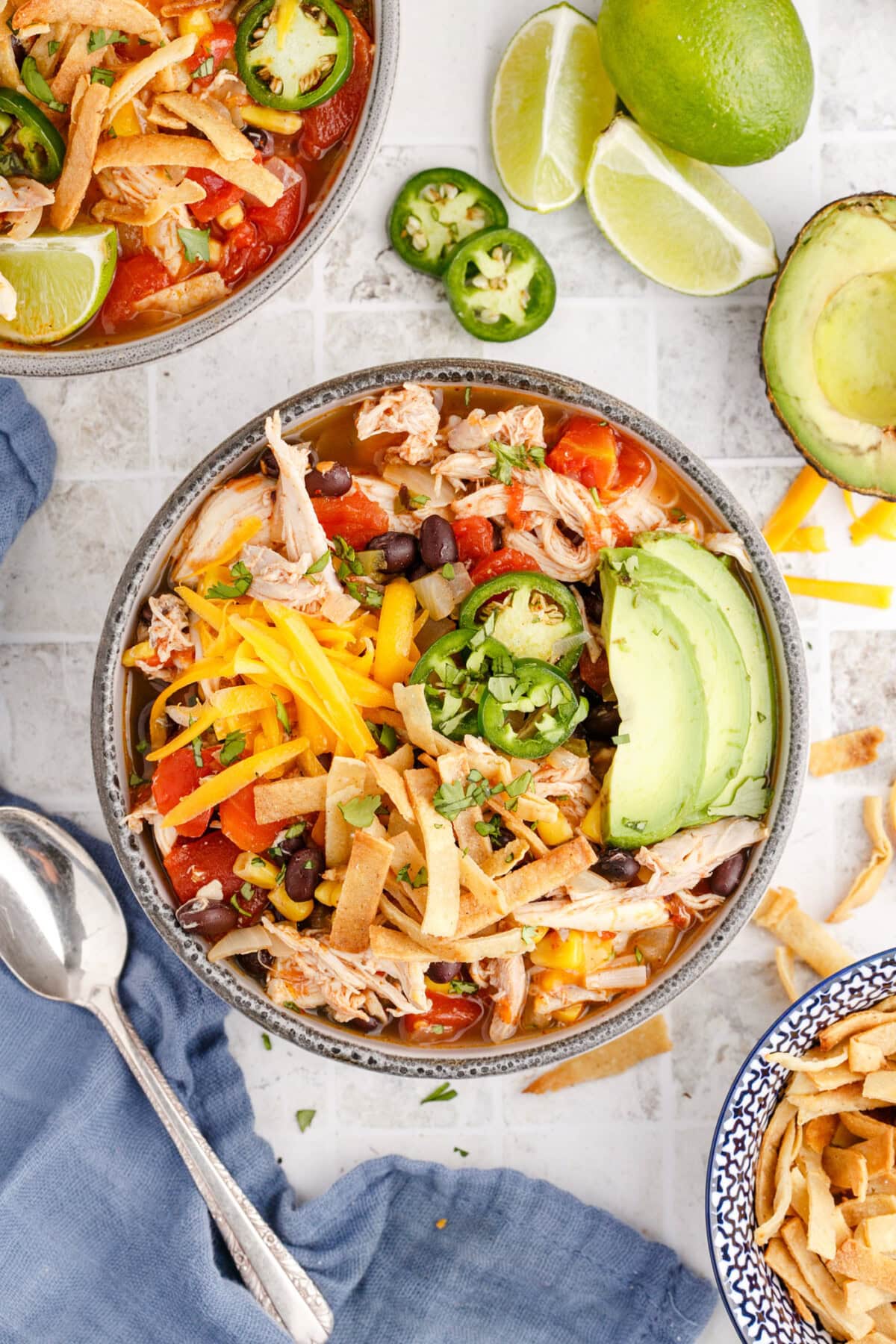 Chicken Tortilla Soup in a bowl
