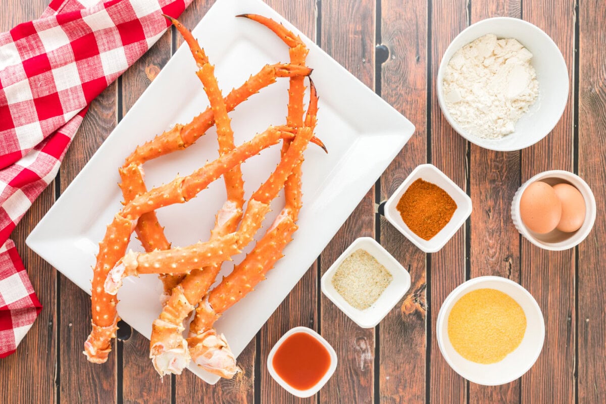 ingredients for Fried Crab Legs