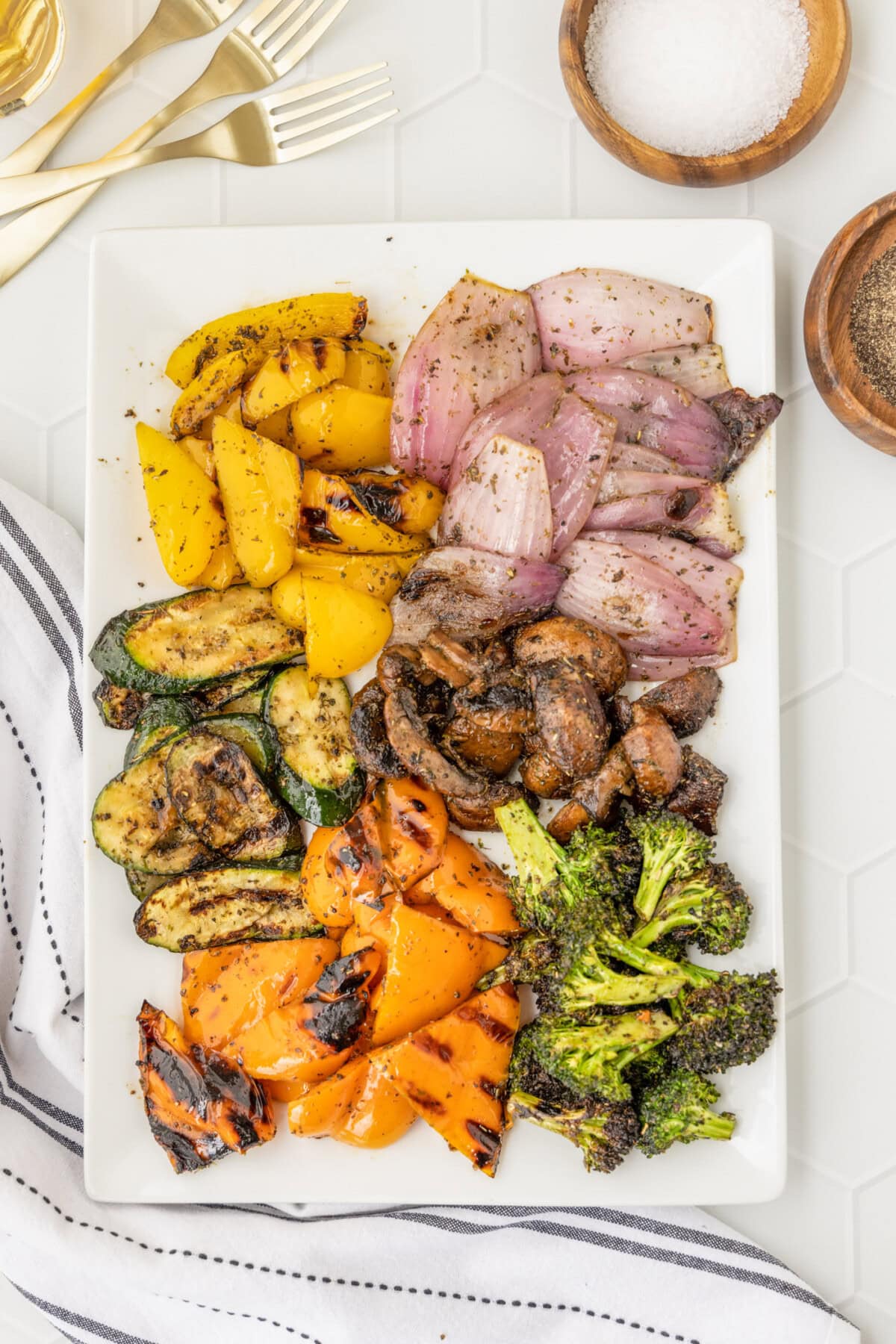 Grilled Vegetables on a platter