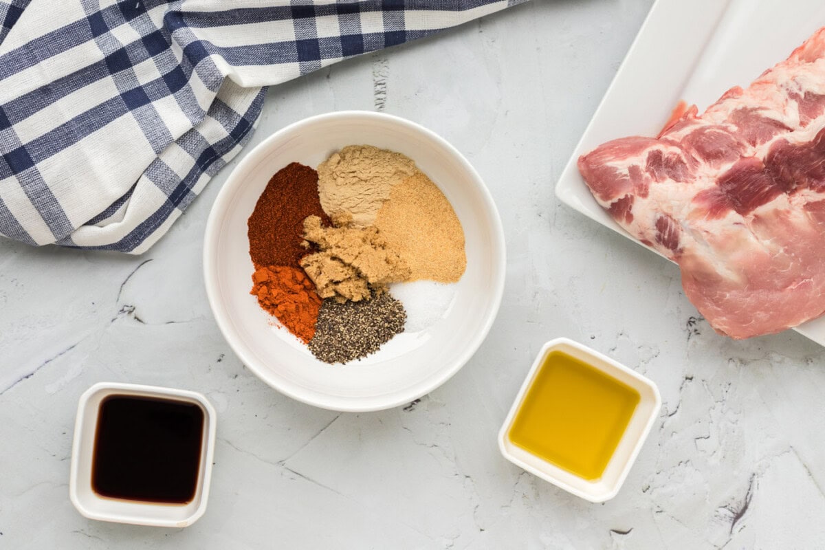 dry ingredients in a bowl for wet rub