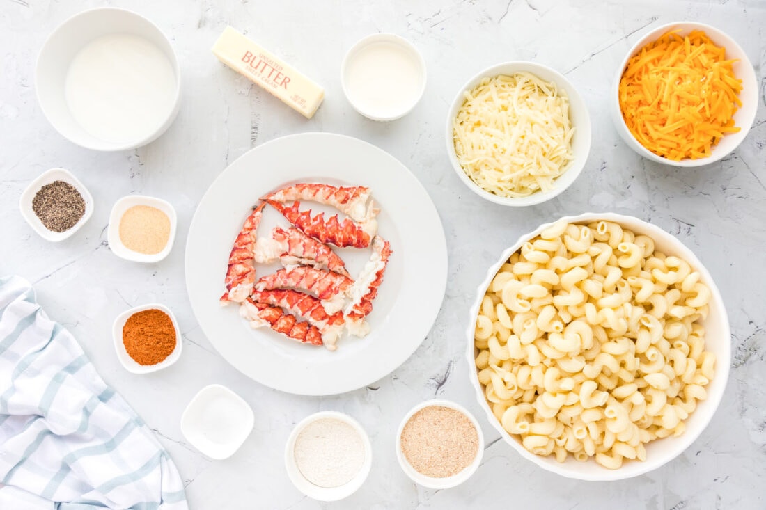 ingredients for Lobster Mac and Cheese