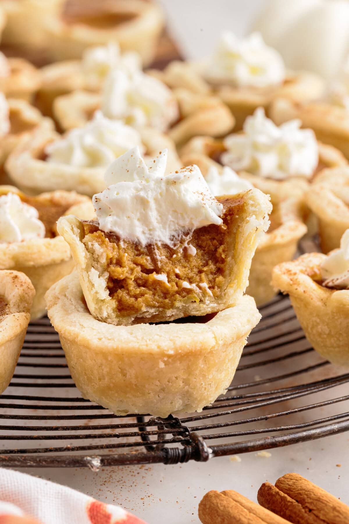Mini Pumpkin Pies stacked