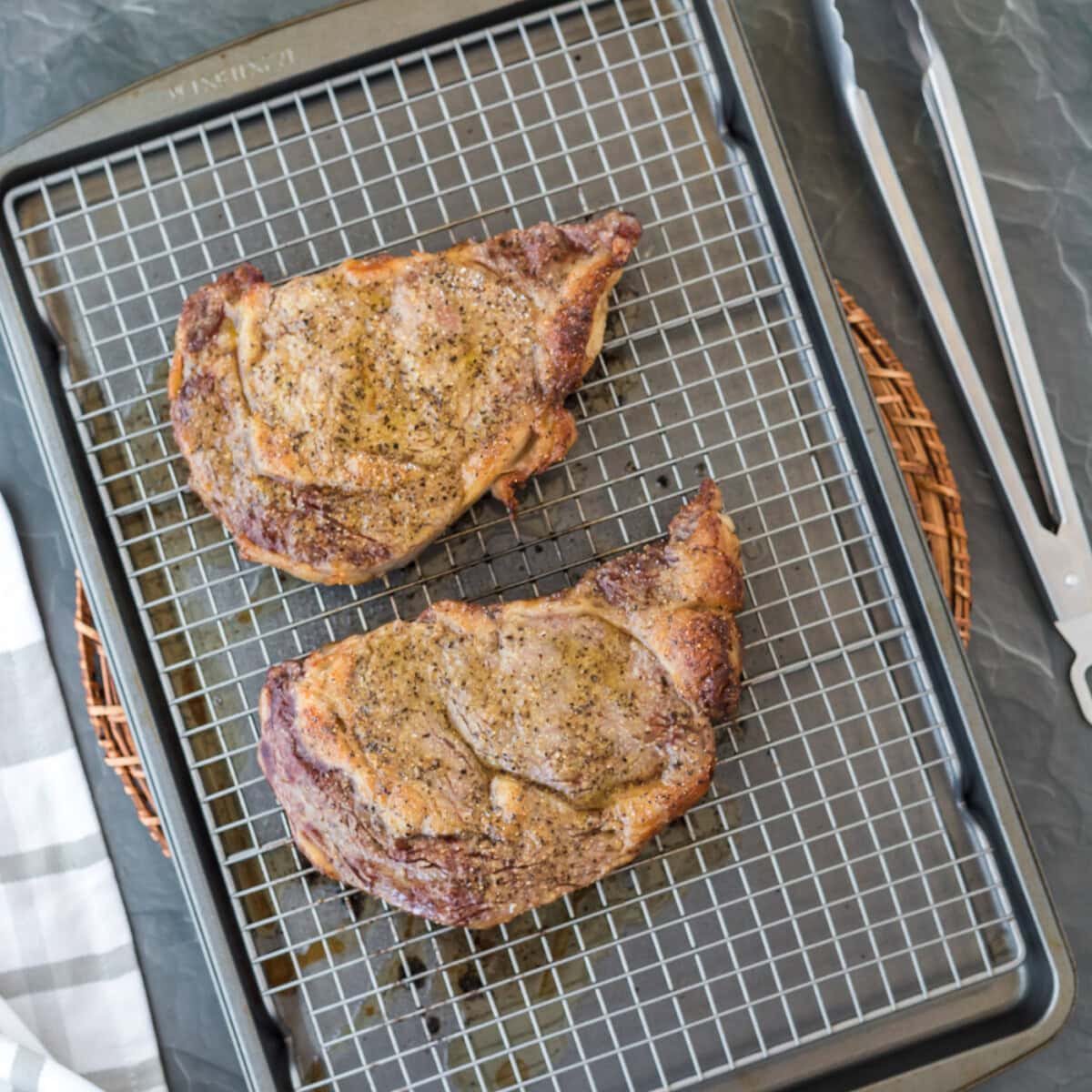 baked ribeye steak