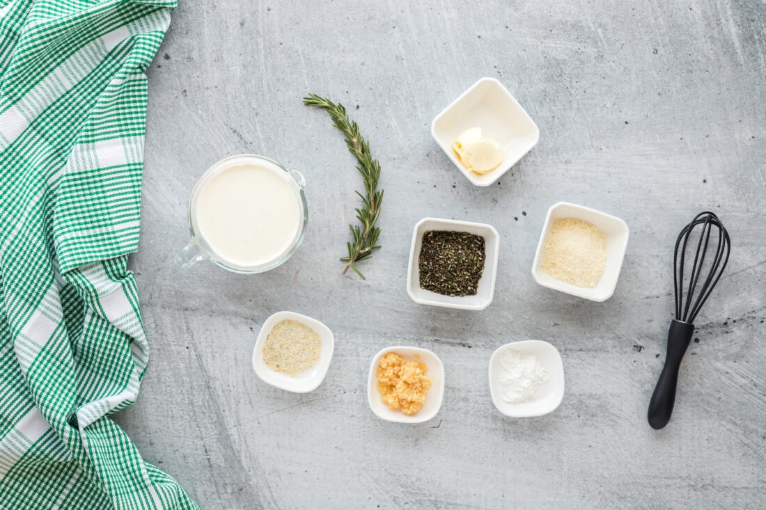 ingredients for Rosemary Cream Sauce