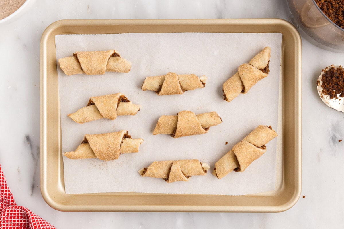rugelach on cutting board