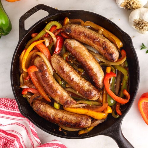 skillet of Sausage and Peppers