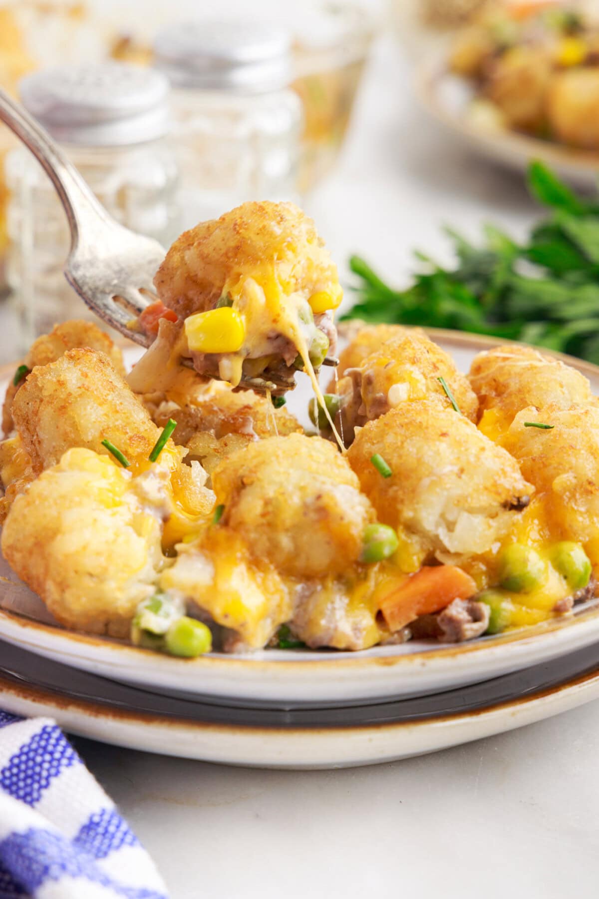 plate of Tatertot Casserole