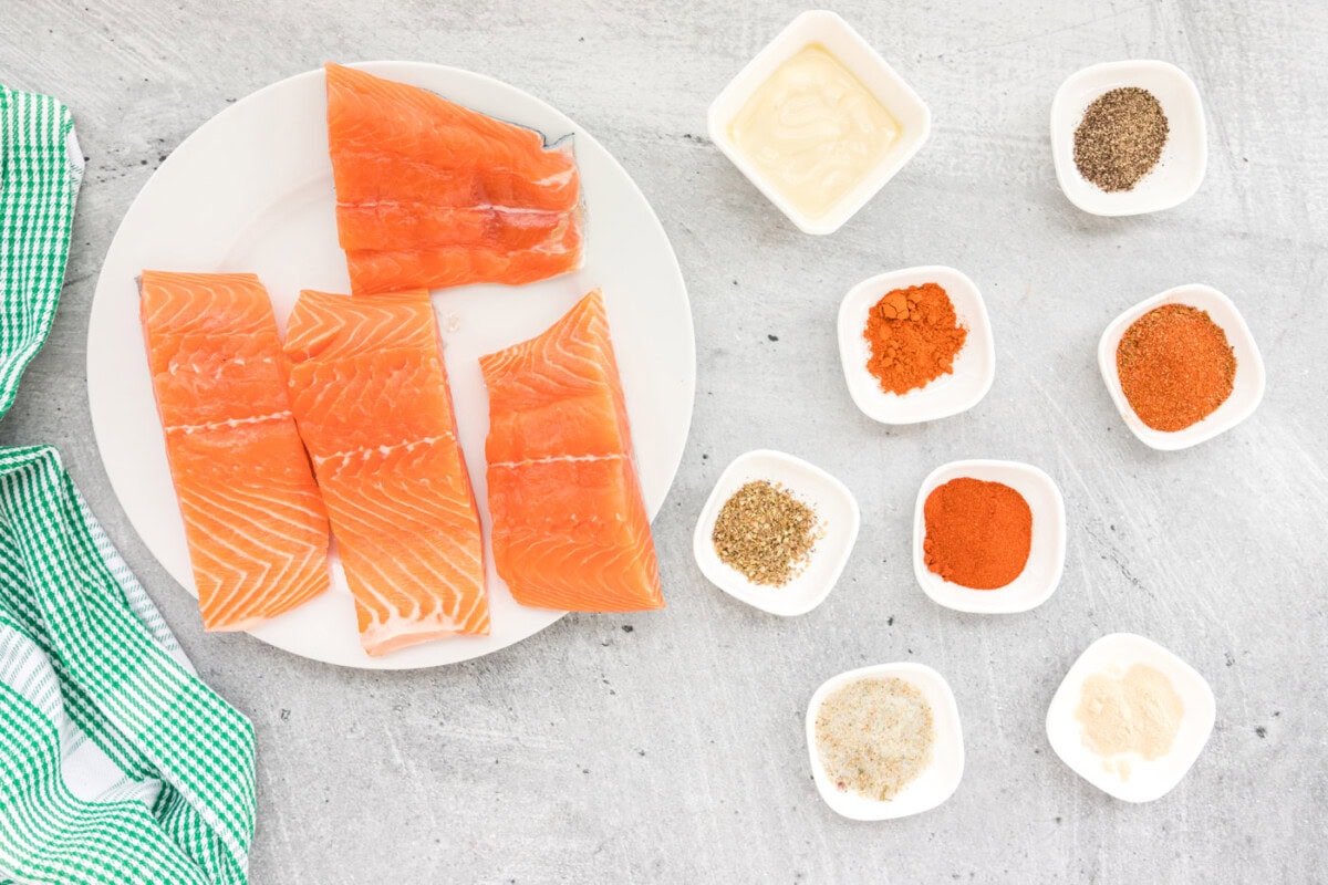 ingredients for Blackened Salmon