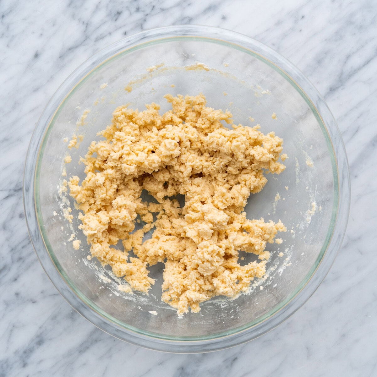 shortbread crust in a bowl