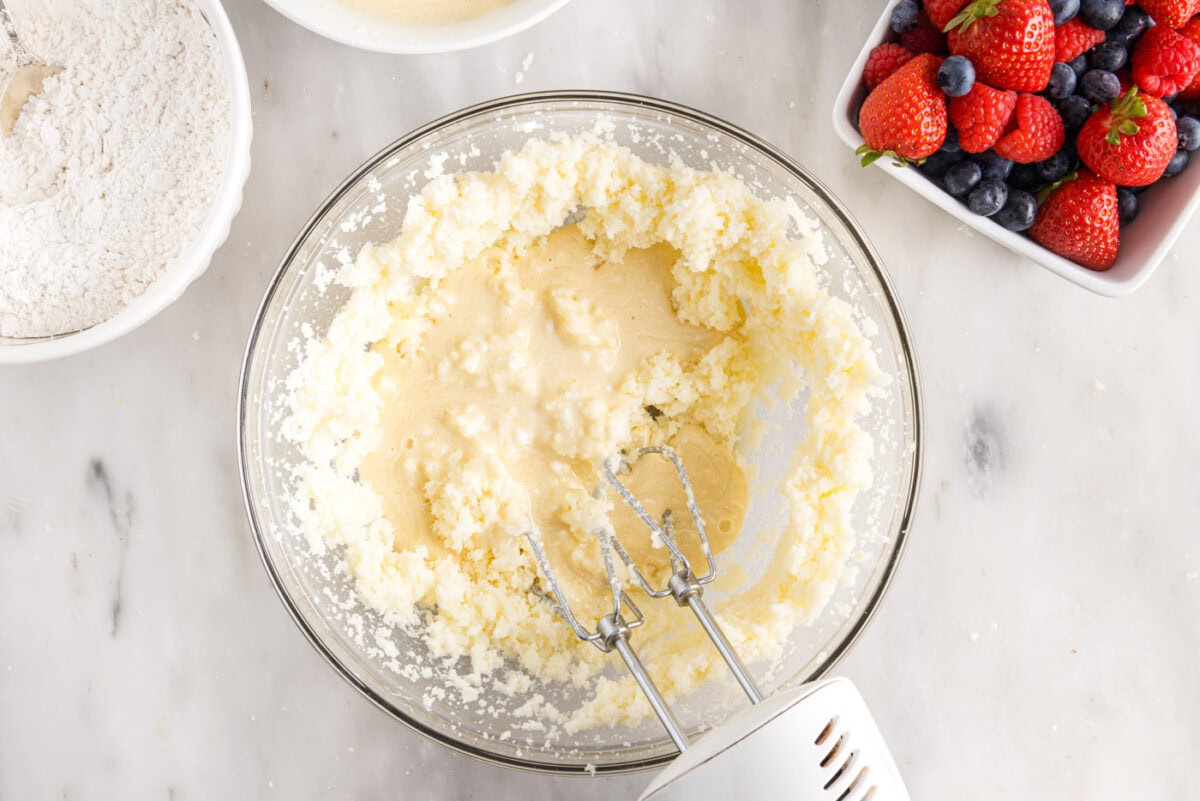 creaming butter and sugar together