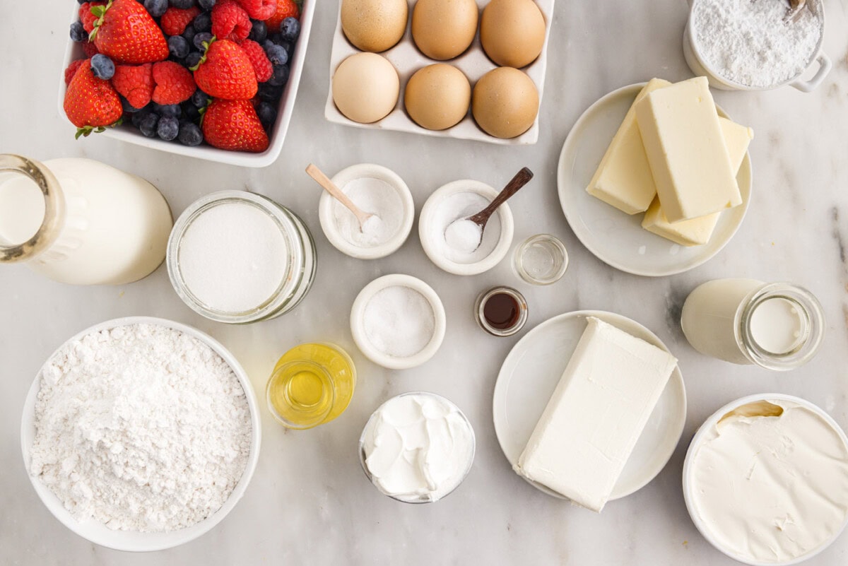 ingredients for Chantilly Cake