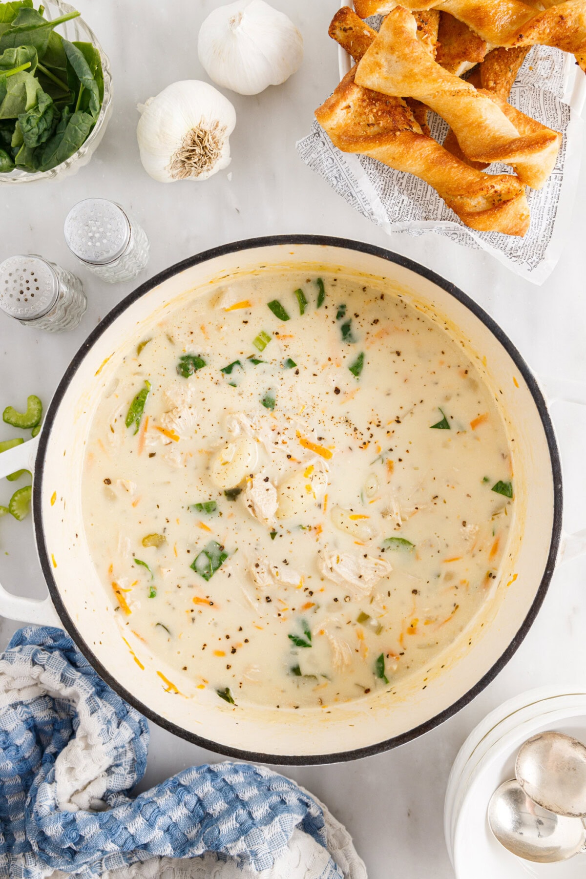 pot of Chicken Gnocchi Soup