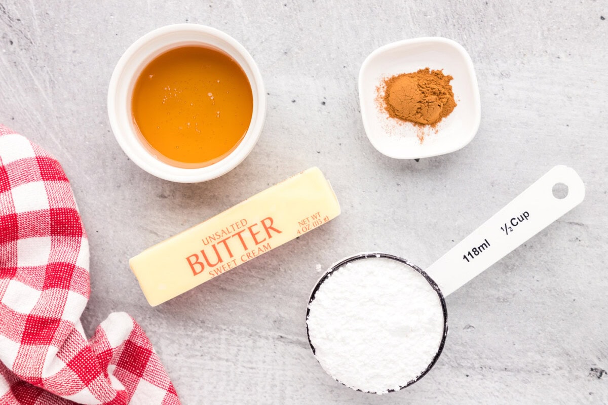 ingredients for Cinnamon Honey Butter