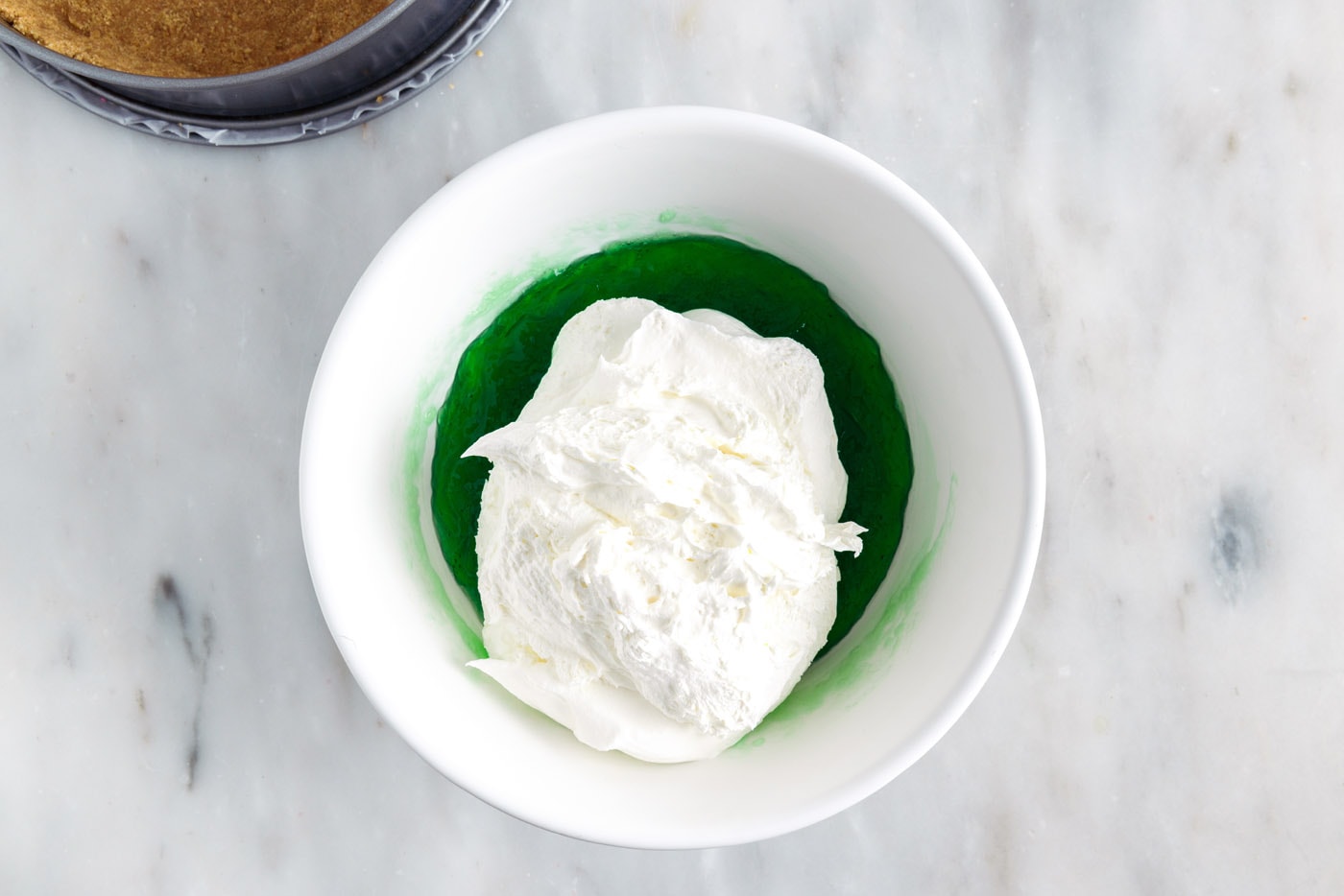 cool whip on top of lime jello