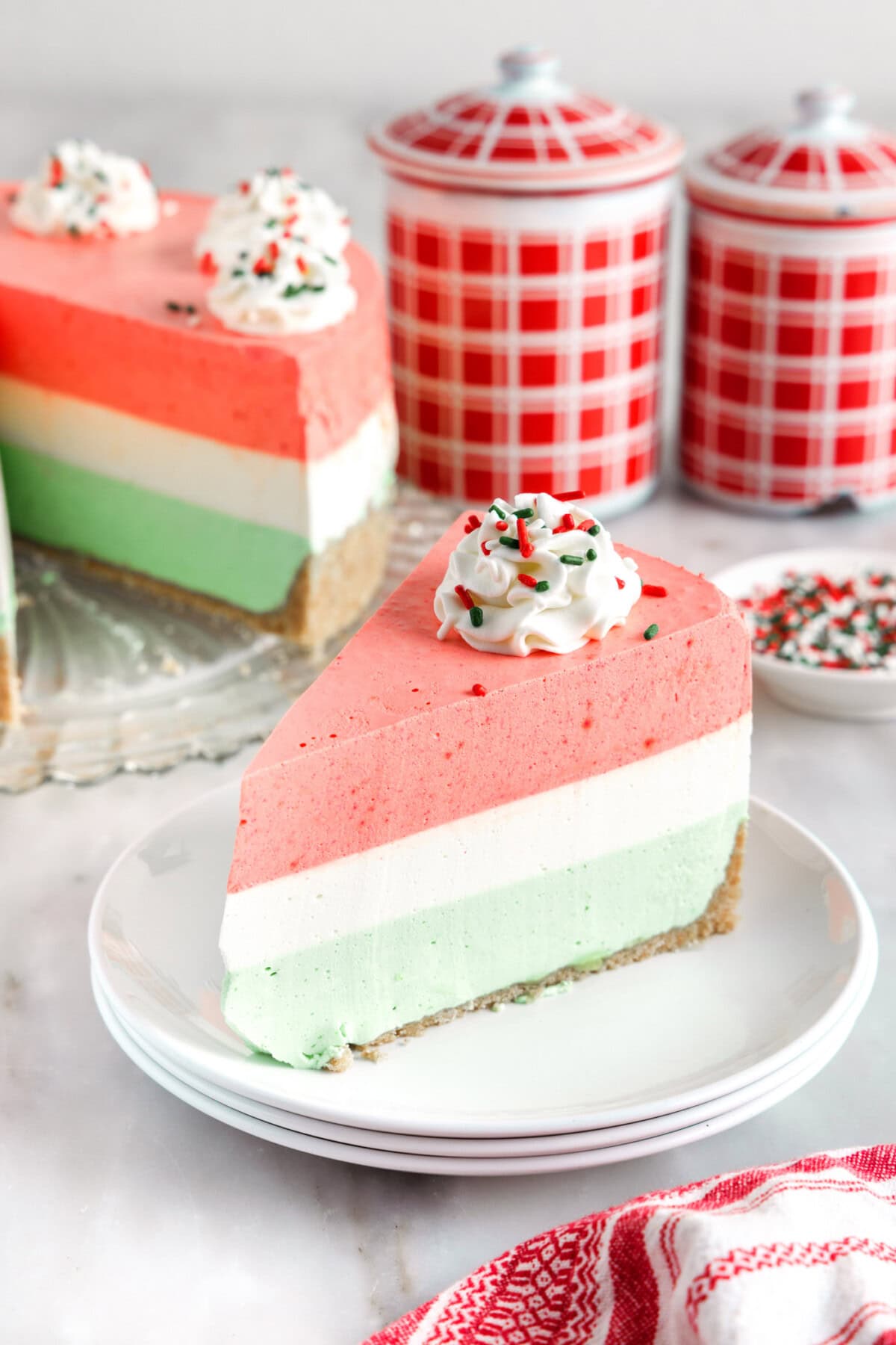 slice of Layered Jello Pie