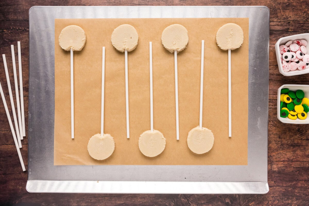 cookie dough on sticks
