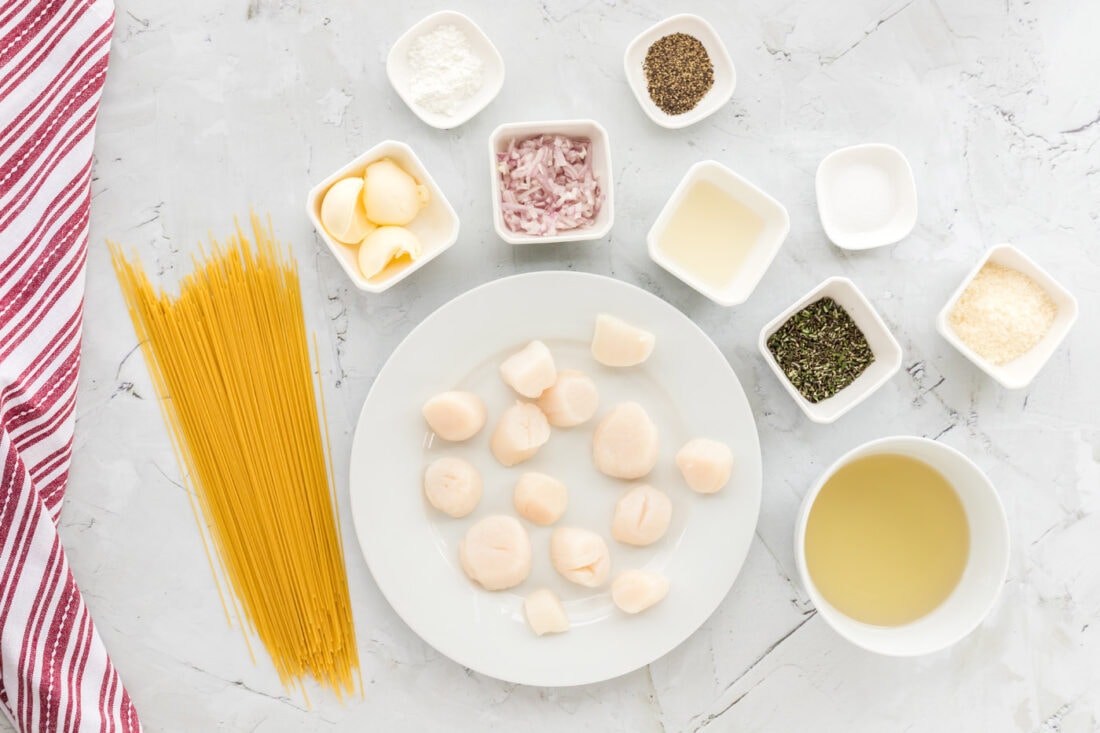 ingredients for Scallop Pasta