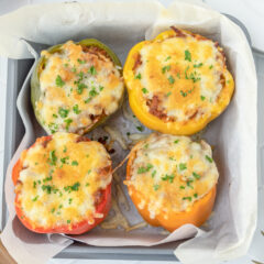 Stuffed Peppers in a pan