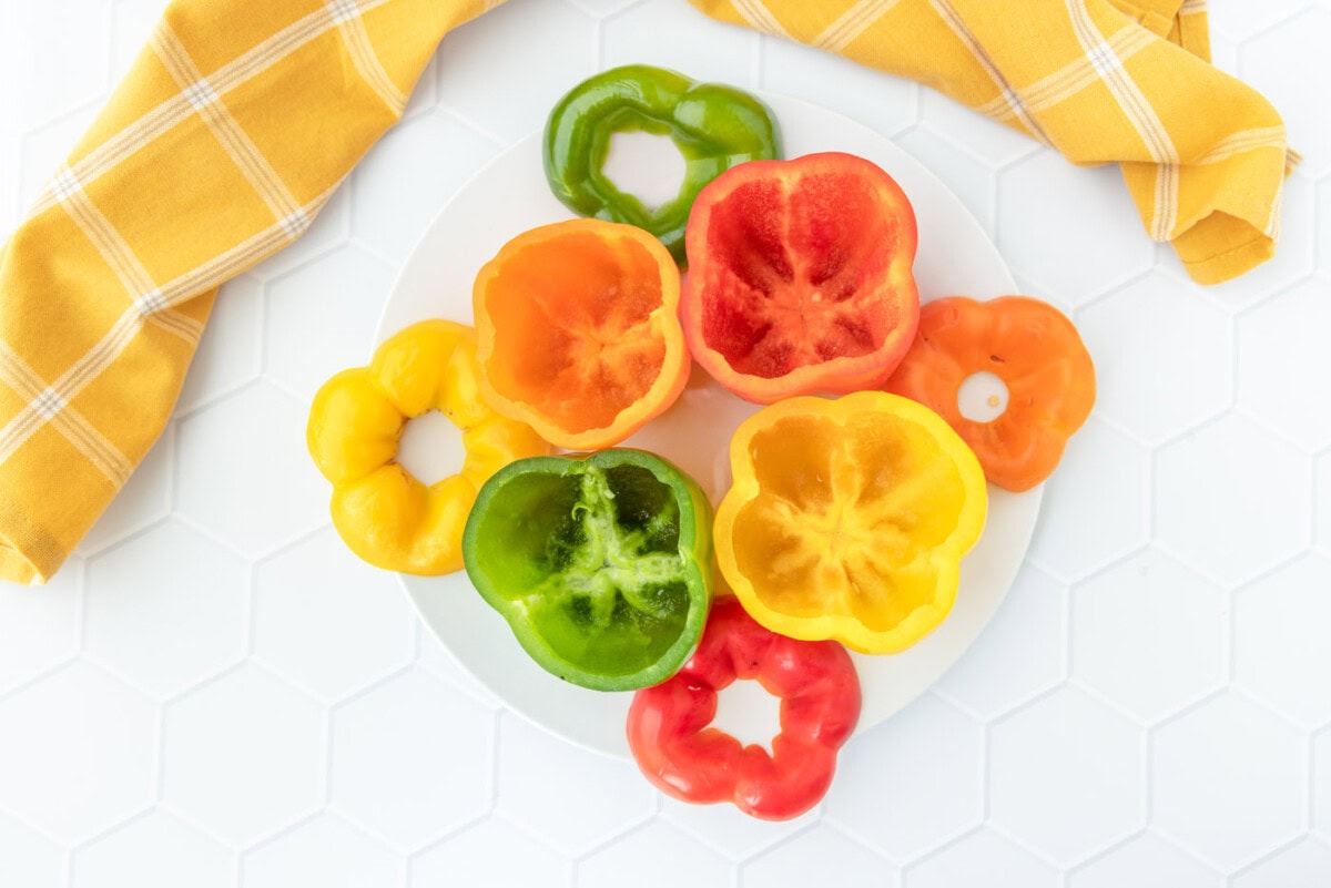 hallowed out bell peppers