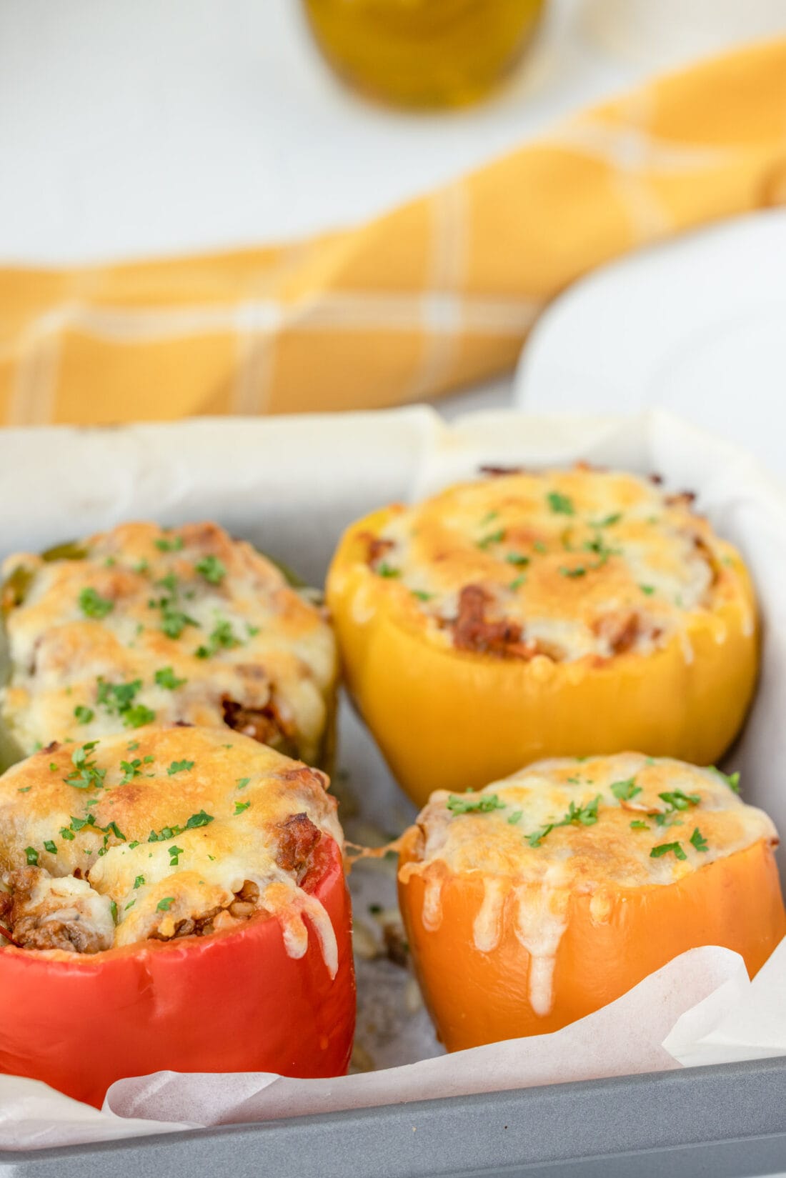 Stuffed Peppers in a pan