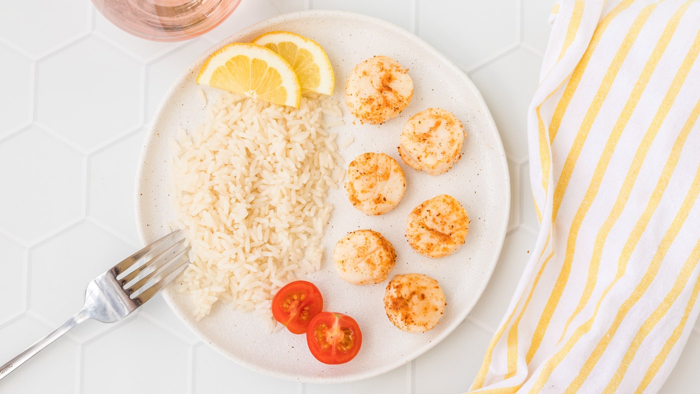 Scallops don't need a heap of dressing up, just a sprinkle of Old Bay seasoning and garlic salt will