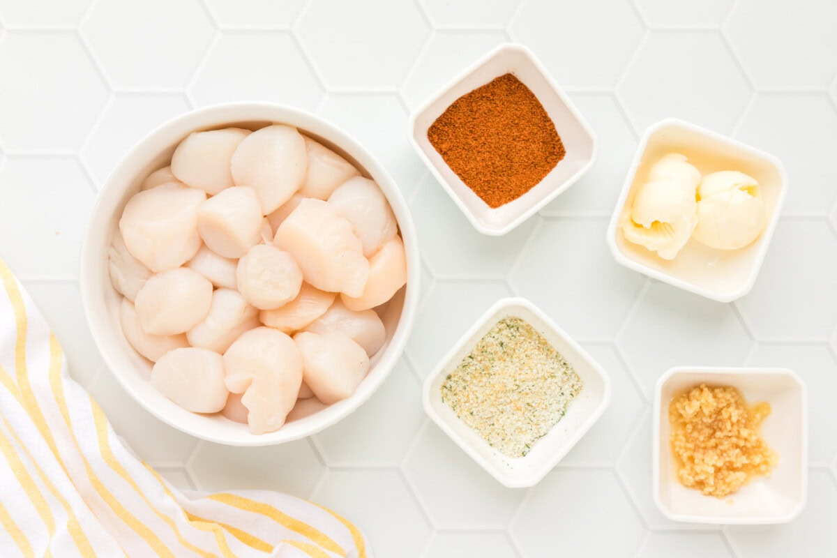 ingredients for Air Fryer Scallops