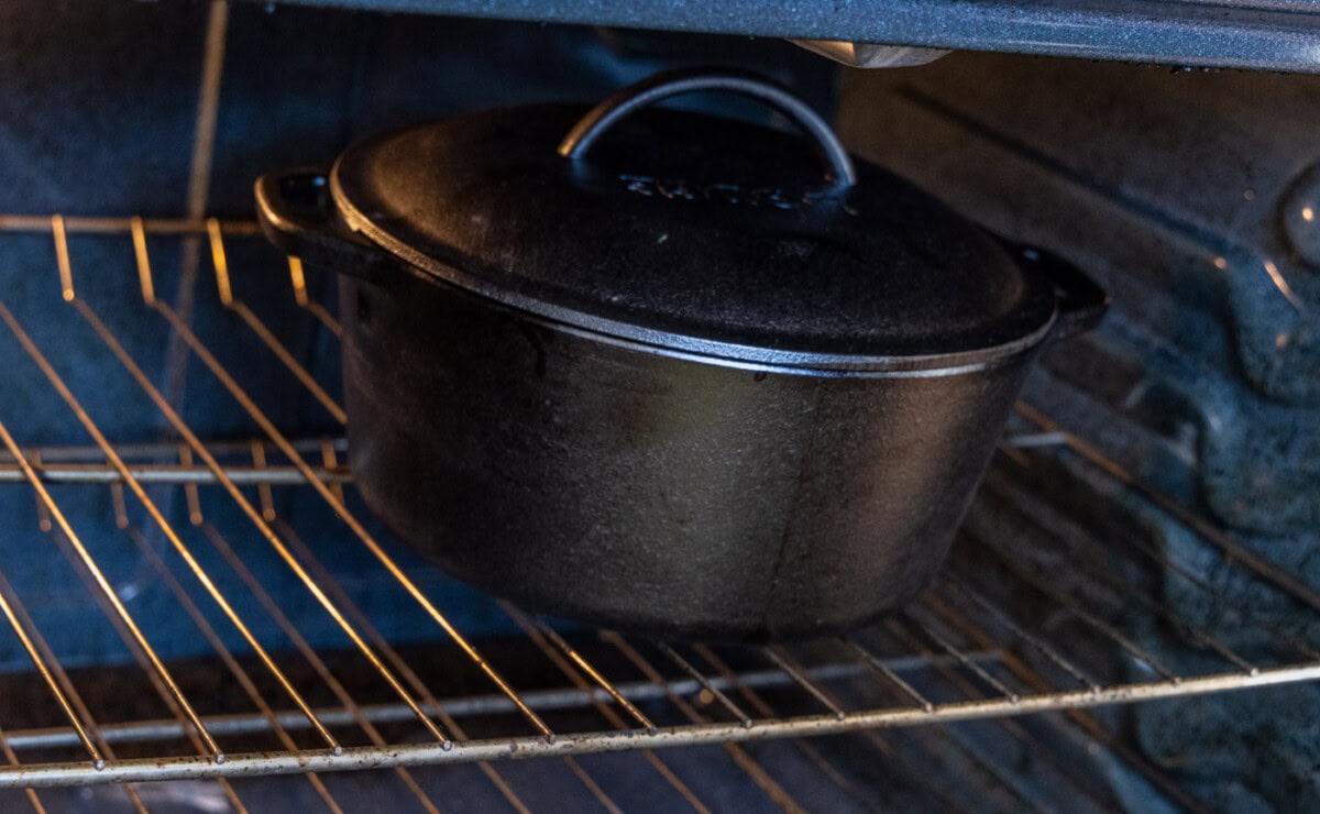 dutch oven in the oven