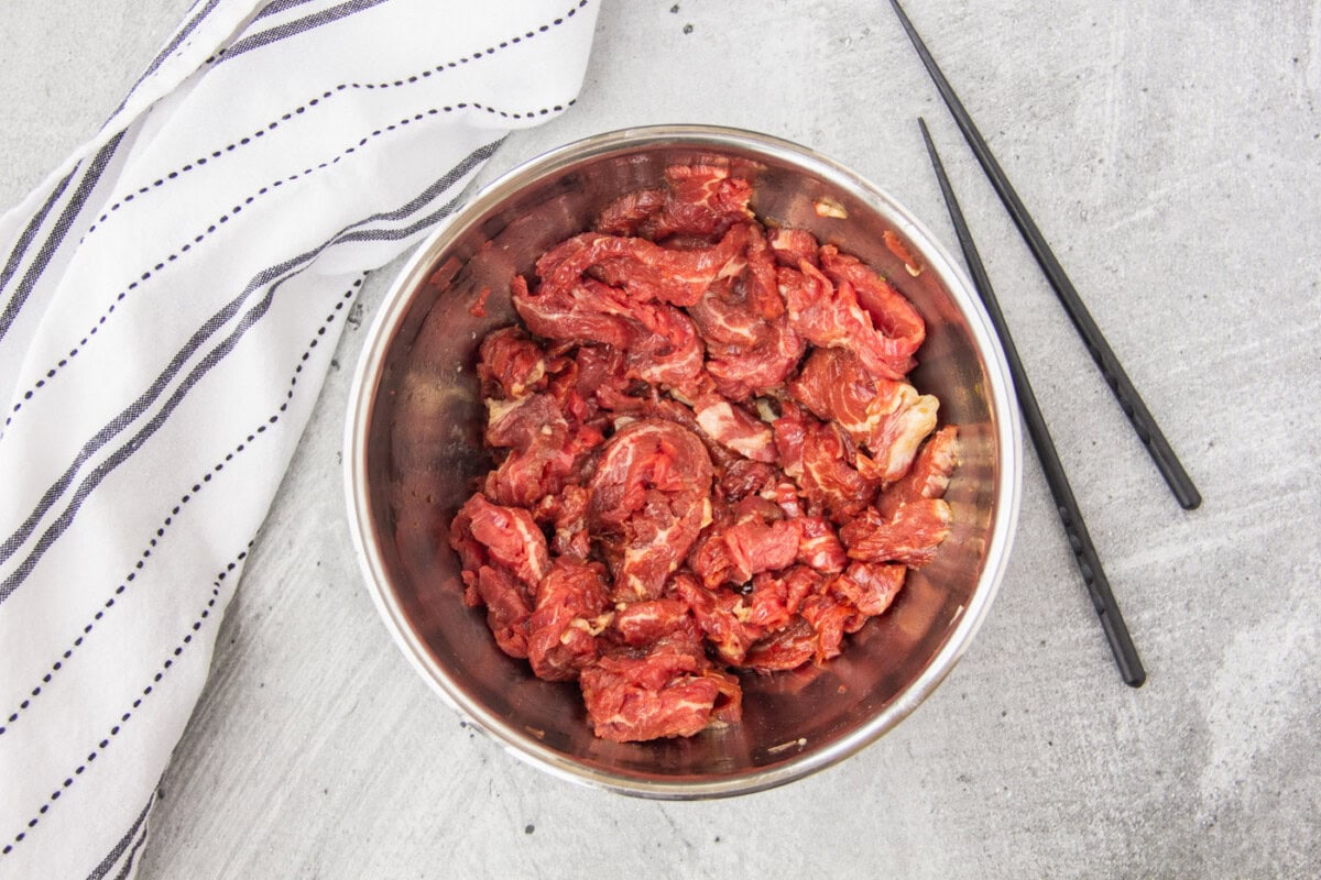 sliced flank stank in a bowl