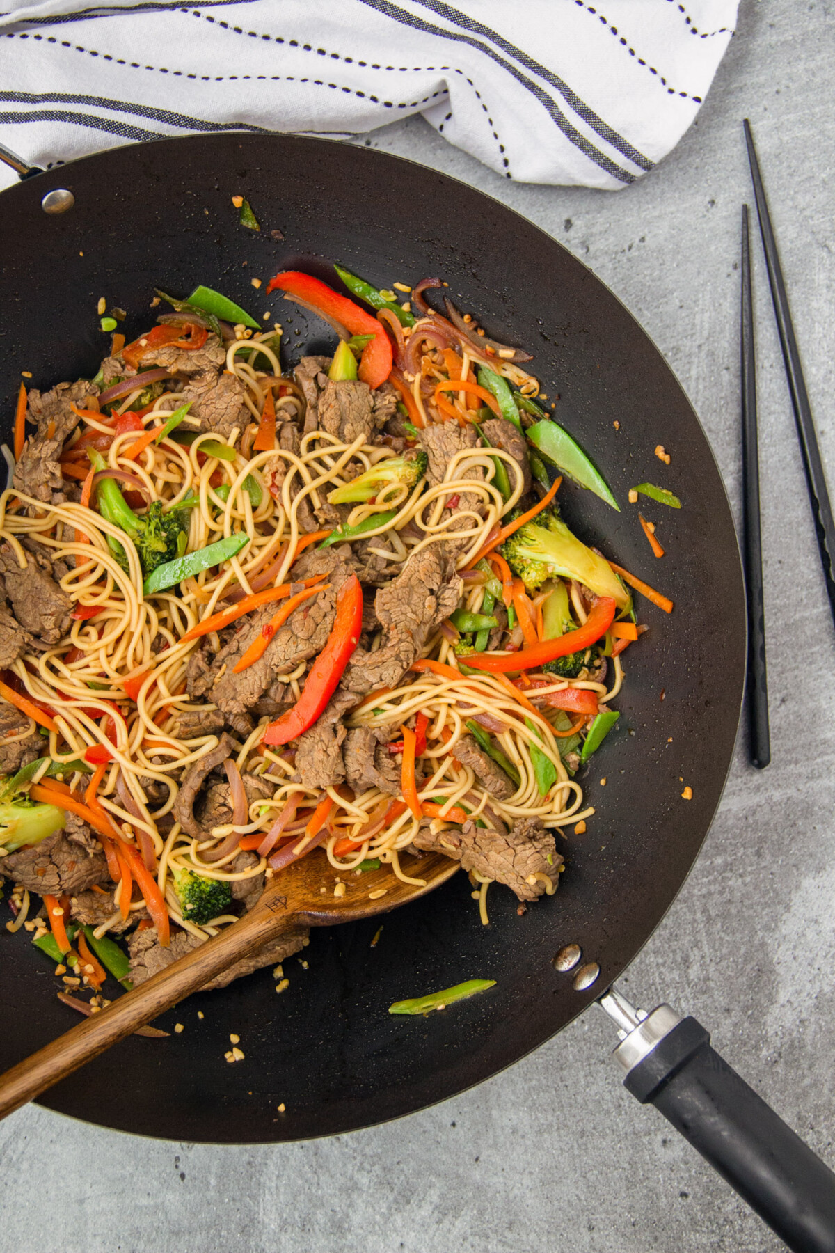 wok of Beef Lo Mein