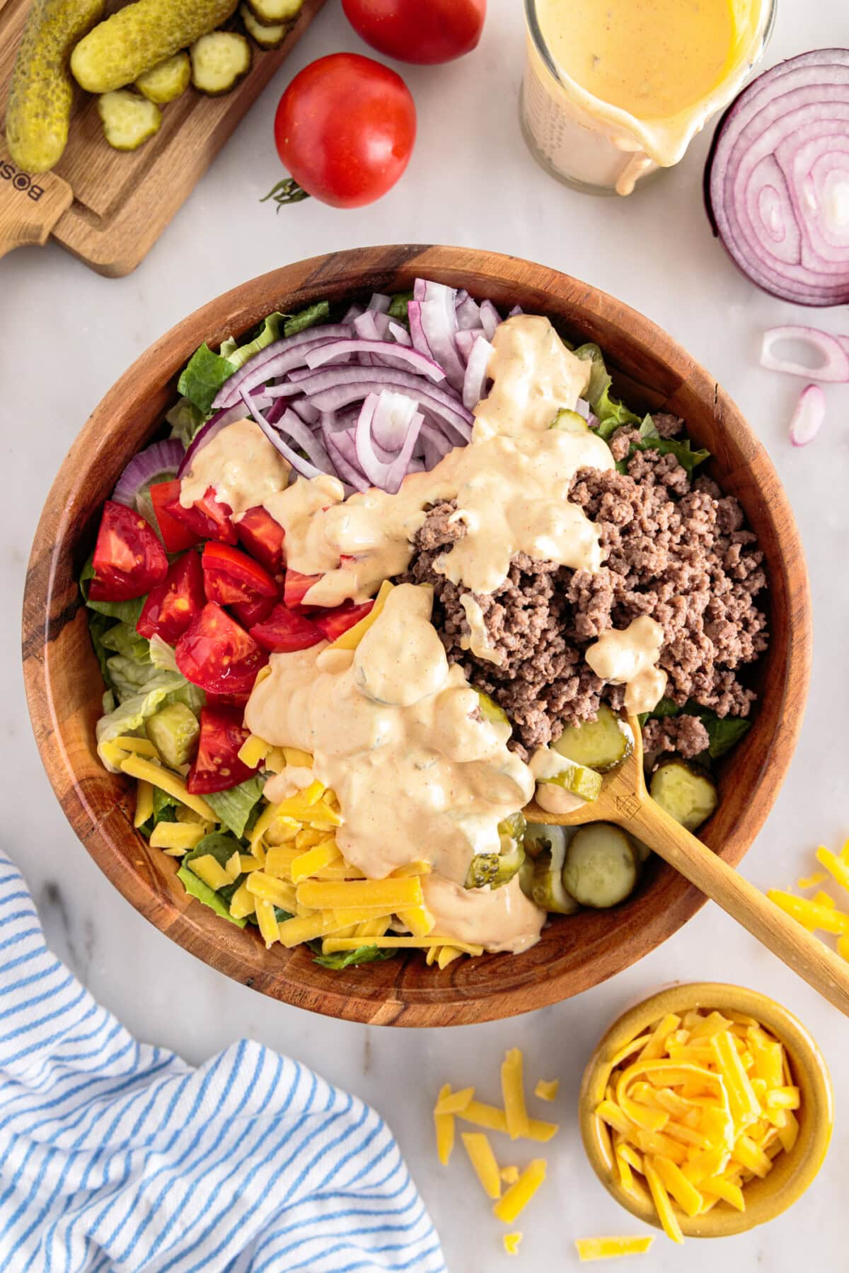 bowl of Big Mac Salad