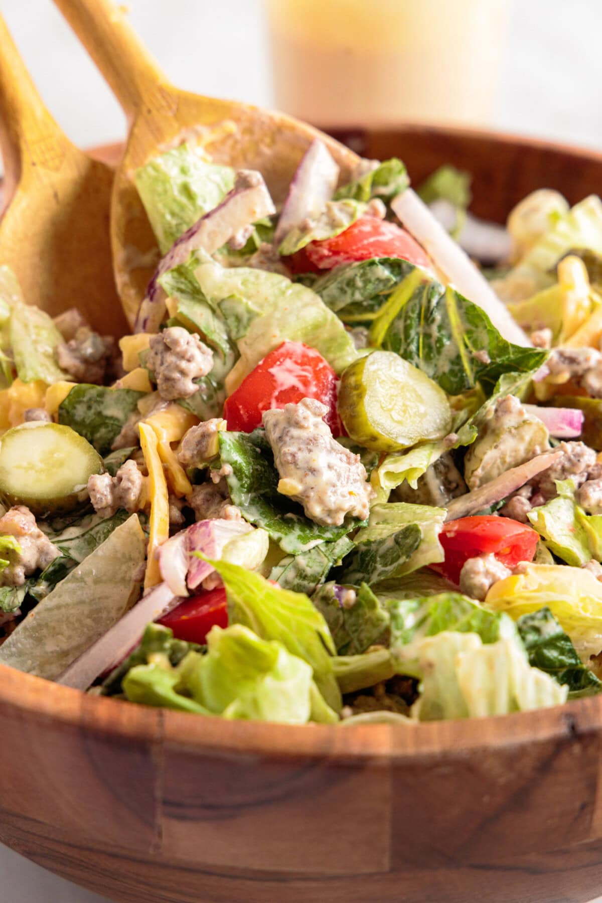 close up of Big Mac Salad