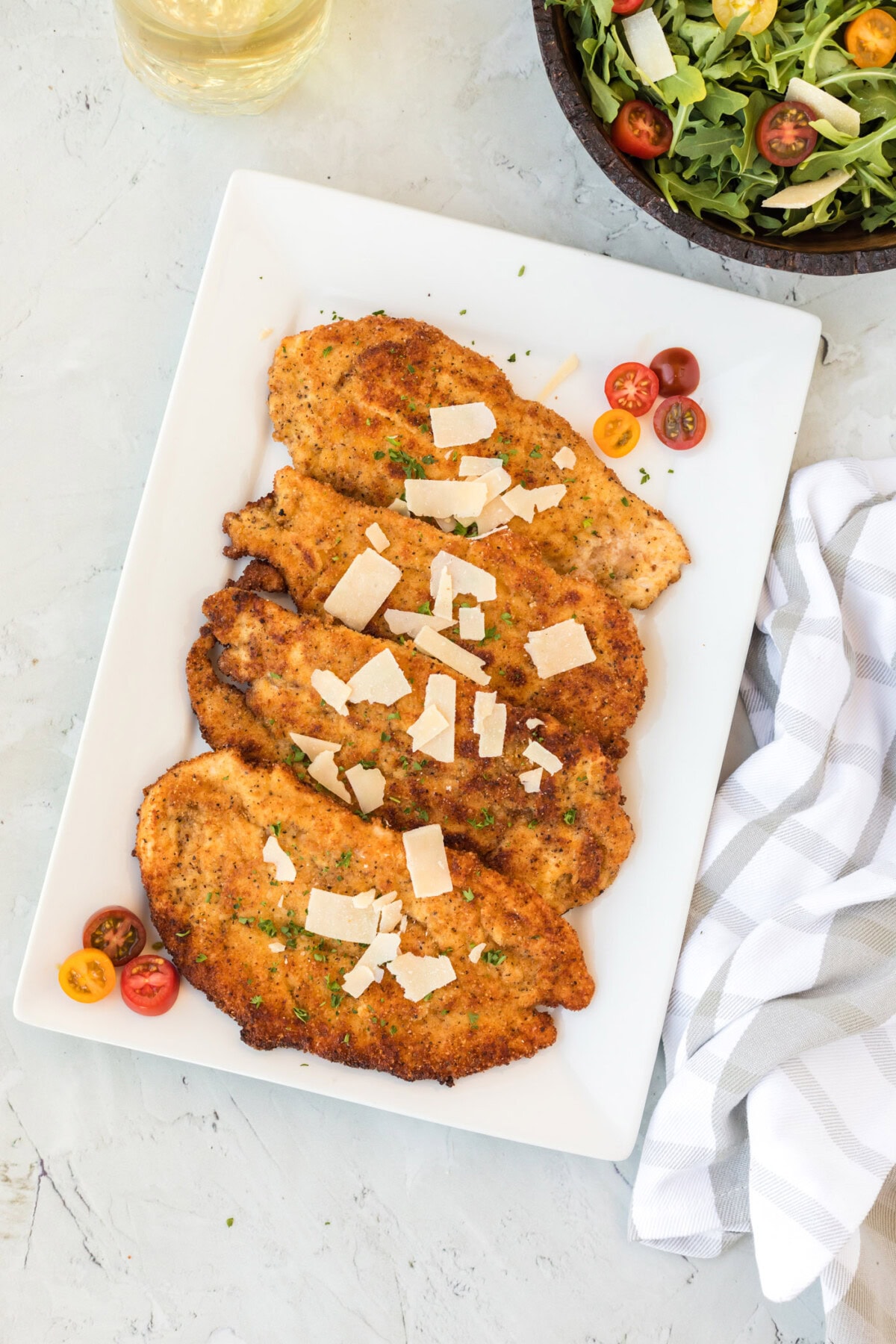 platter of Chicken Milanese