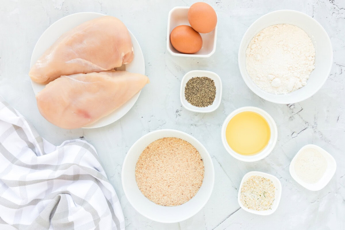 ingredients for Chicken Milanese