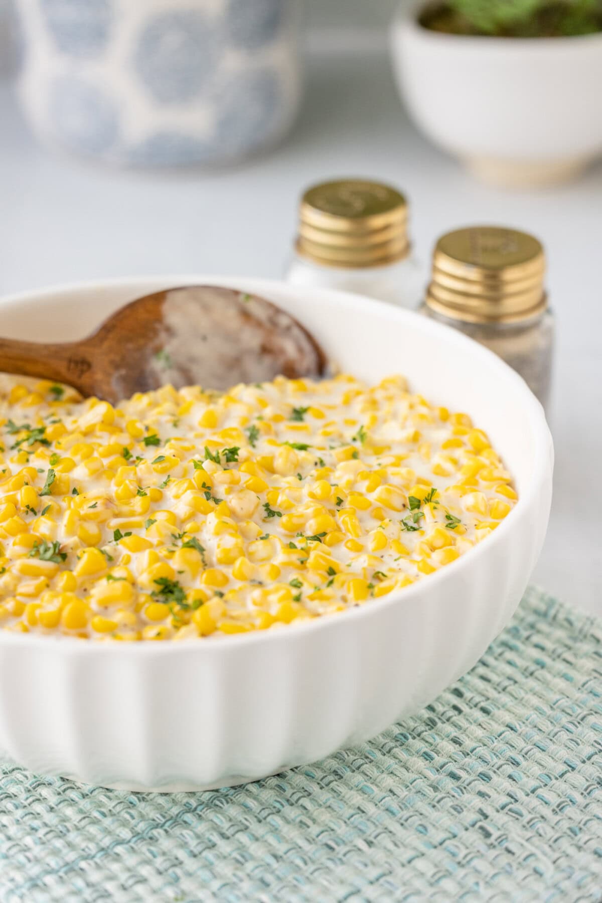 serving bowl of Creamed Corn