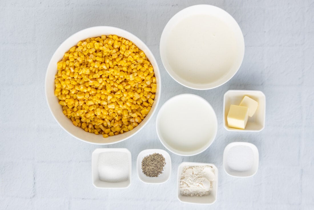 ingredients for Creamed Corn