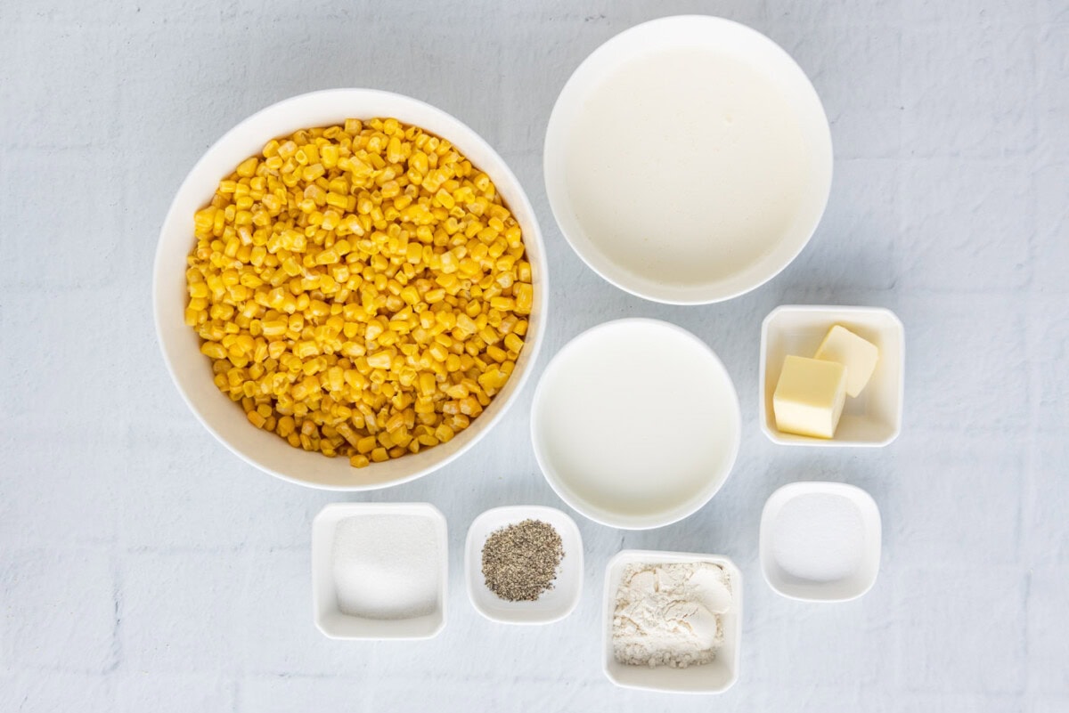 ingredients for Creamed Corn