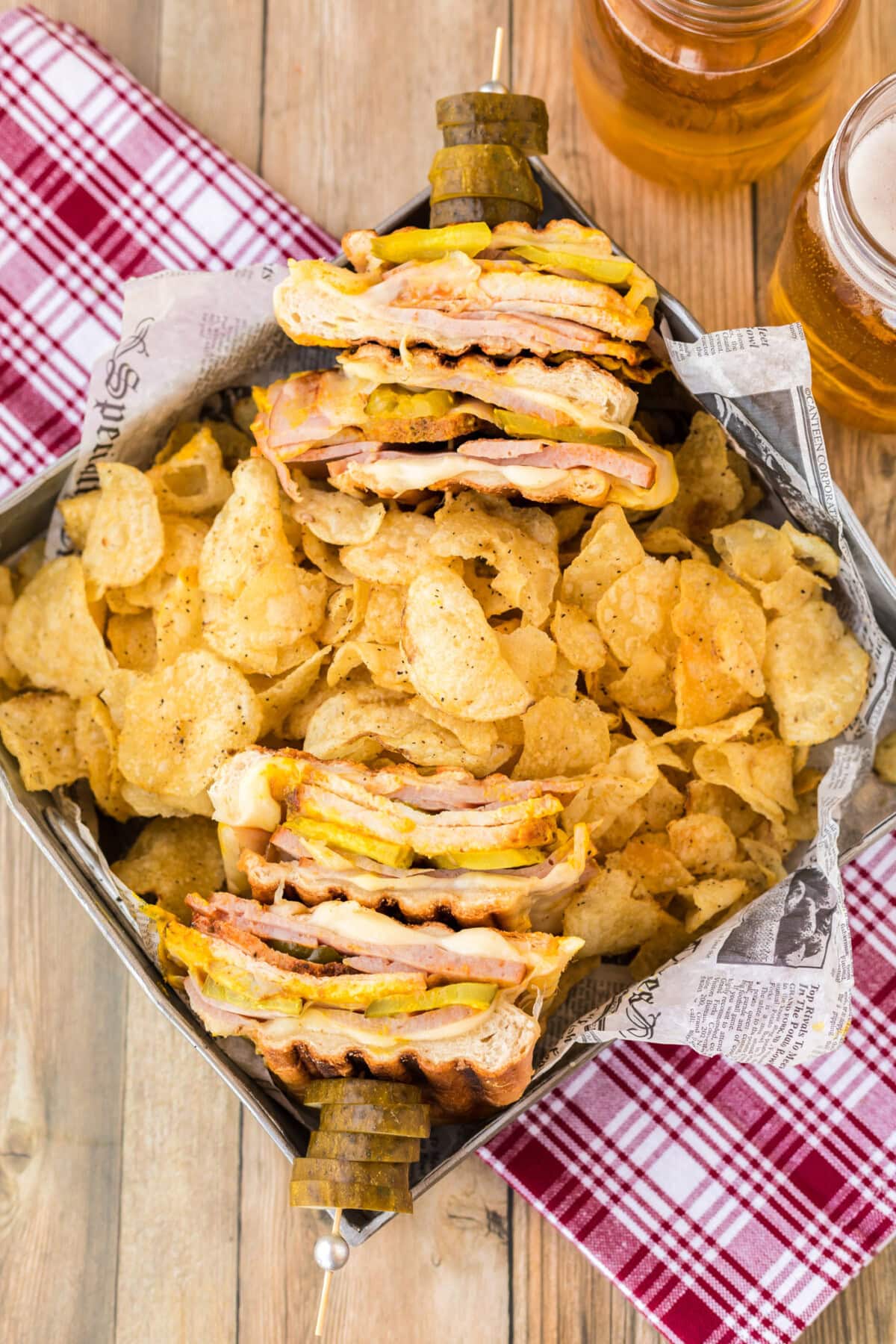 basket of Cuban Sandwich