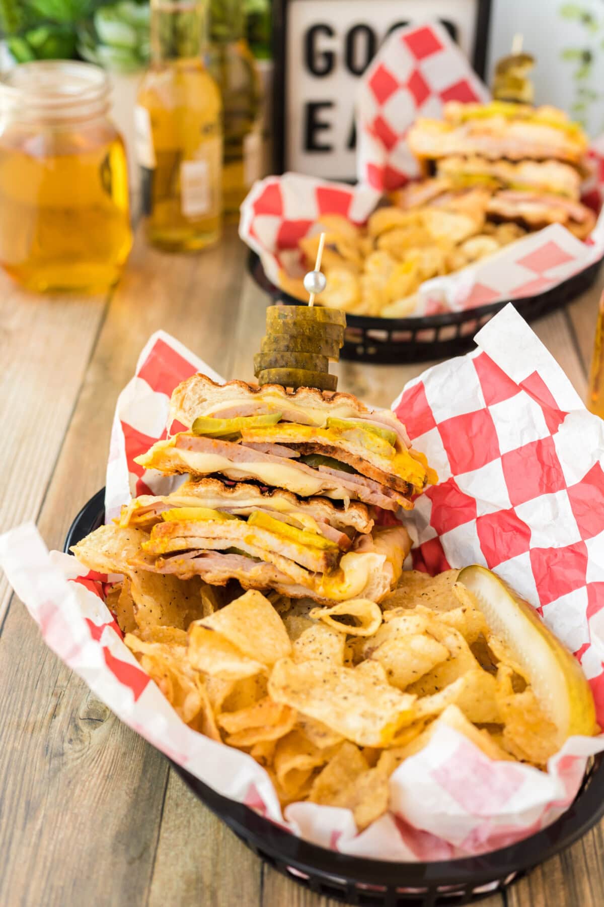baskets of Cuban Sandwich